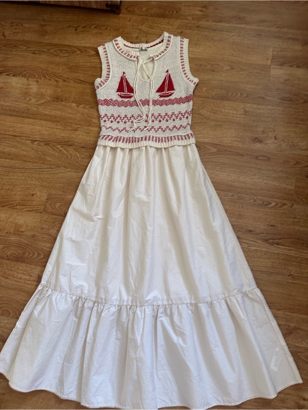 NWOT Moon River Sailboat Maxi Dress L